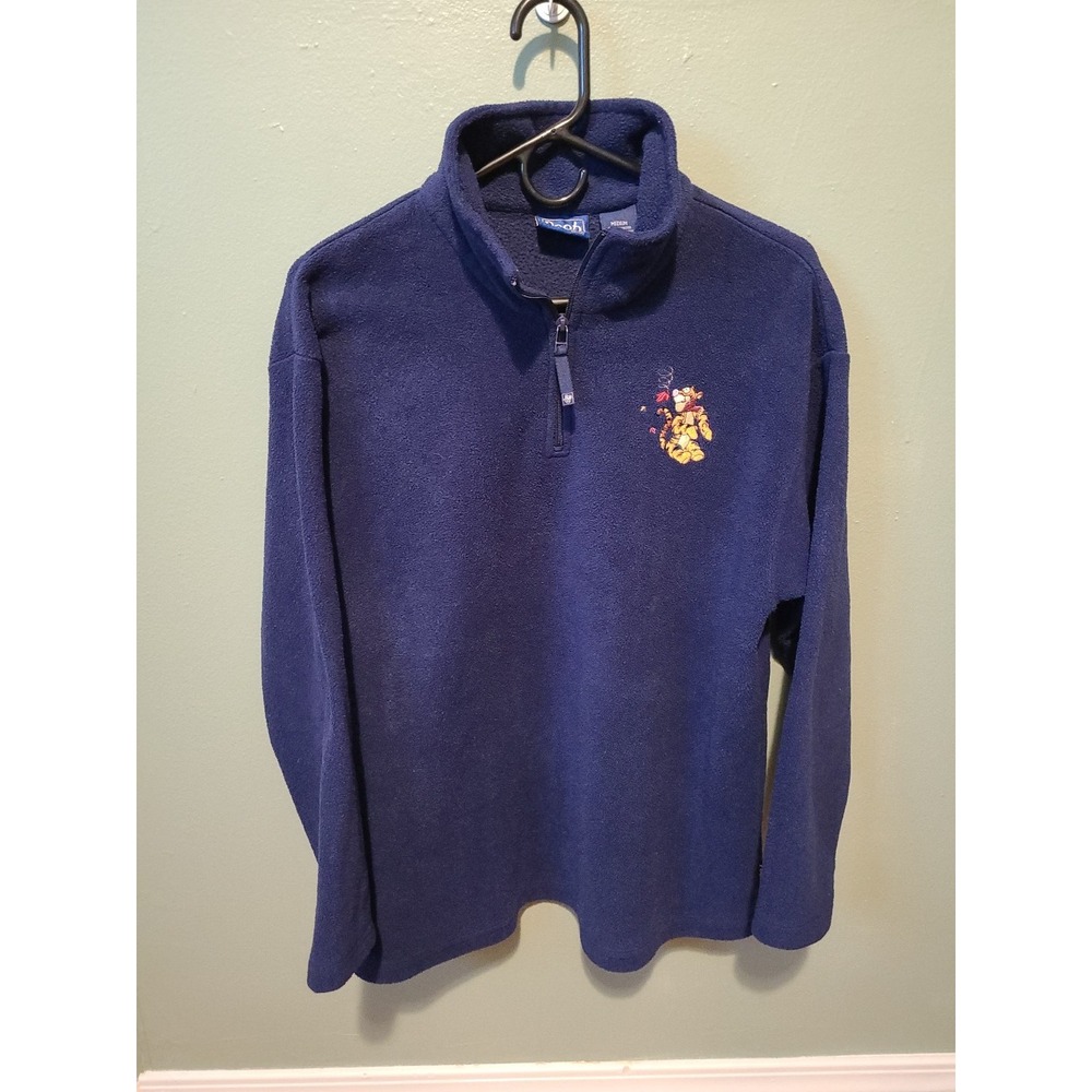 Vintage Disney Winnie-the-Pooh Tigger Embroidered Fall Leaves Fleece Pullover
